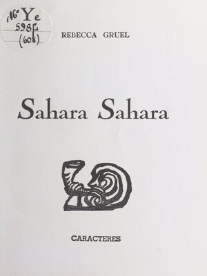 cover image of Sahara Sahara